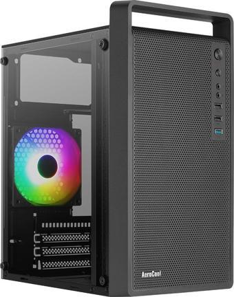 Aerocool AE-CS109G600 CS-109 600W 1x120mm FRGB USB 3.0 Micro ATX-Mini ITX Siyah Kasa