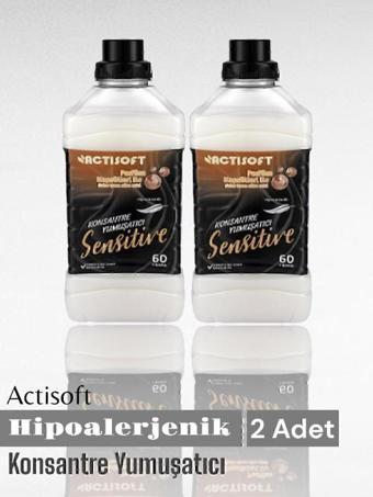 Aktisoft Yumuşatıcı Sensitive Konsantre Hipoalarjenik 1500 Ml X 2 Adet 120 Yıkama