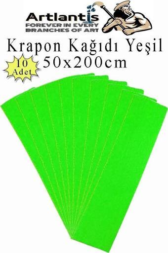 Renkli Krapon Kağıdı 50x200 cm 10 Adet Renkli Grapon Kağıdı Okul Sınıf Etkinlik Kreş Okul Öncesi Kırapon Grafon