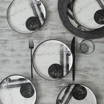Keraart Shadowy Nordic Pasta Tabağı 22 Cm 6 Adet 21783
