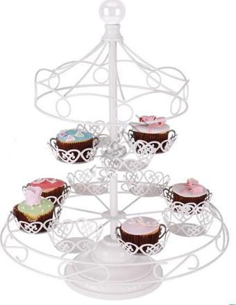 Metal Cupcake Standı Atlıkarınca - 12&apos;Li Kek Standı