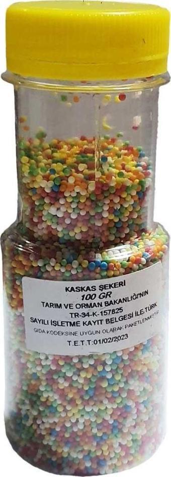 Pasta Süsleme Şekeri (Kaskas Yenilebilir Kum Şeker) 100 GR  Karışık Renk