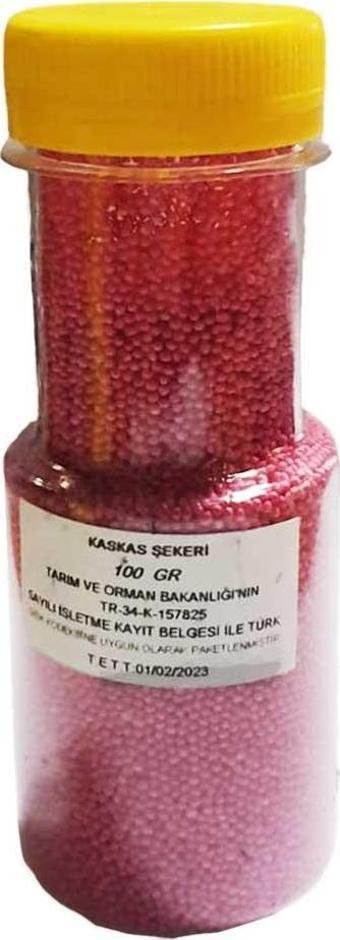 Pasta Süsleme Şekeri (Kaskas Yenilebilir Kum Şeker) 100 GR  Pembe