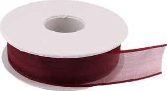 Şifon Kurdele 2.5 Cm (20 Metre)  Bordo