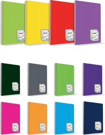 Uninote Çınar Colormaxi Spiralli Defter Plastik Kapak A5 96 YP Çizgili 96/1