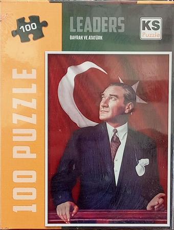 Bayrak ve Atatürk Liderler Serisi 100 Parça Puzzle