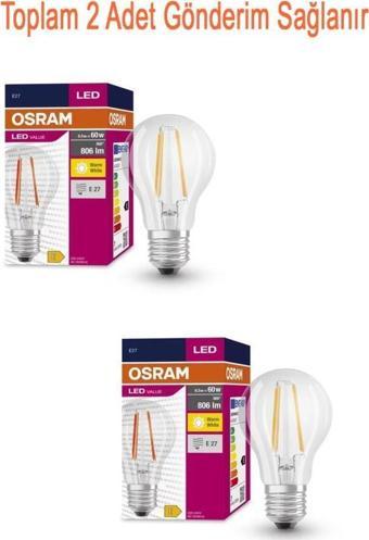 Osram Ledvalue 7W (60W) Rustik Led Ampul Sarı 2700K - 2 Adet