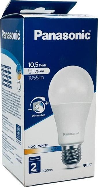 Panasonic 10,5W (75W) Dim Led Ampul 6500K- Beyaz Işık E27 Işığı Kısılabilen Lamba