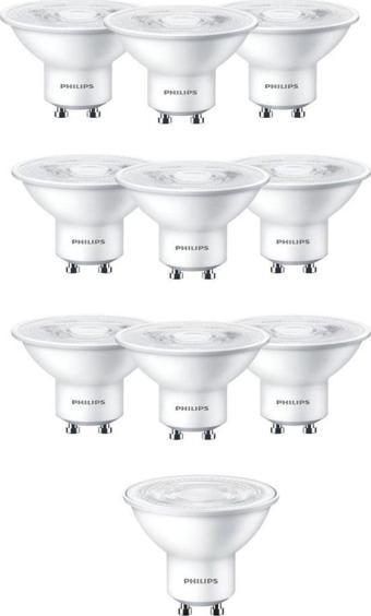 Philips 4,7W (50W) Led Spot Ampul Günışığı 4000K - GU10 Duy (10 Adet)