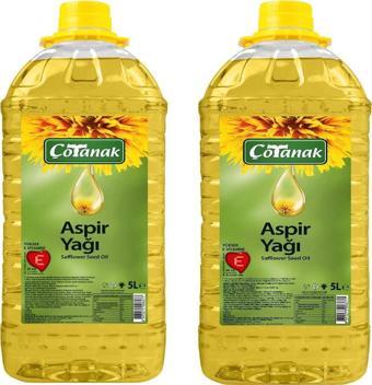 Çotanak Aspir Yağı 5 Lt Kare Pet 2 Adet