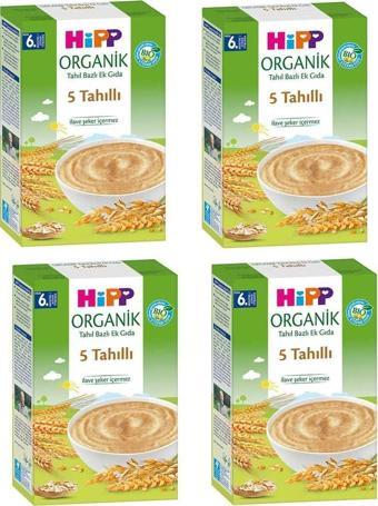 Hipp Organik 5 Tahıllı 6 Ay Kaşık Maması 200 gr 4 Adet