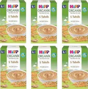 Hipp Organik 5 Tahıllı 6 Ay Kaşık Maması 200 gr 6 Adet