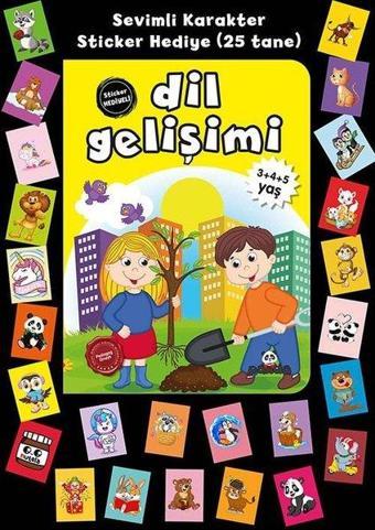 Dil Gelişimi-Stickerlı 3+4+5 Yaş - Afife Çoruk - Panda