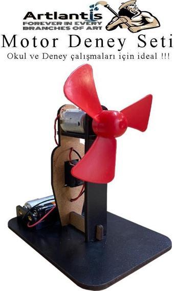 Pervane Motor Deney Seti 1 Paket Dc Motor Anahtar Pil Yatağı Pervane Pil İletken Kablo Okul Deney Seti