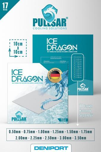 Ice Dragon® Thermal/termal Pad, 100x100 Mm, 0,50 Mm, 17.0 W/m-k Maksimum Soğutma!