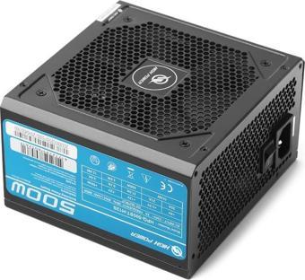 High Power HPQ-500ST-H12S 500W 80+ Standard 37.5A Single Rail Aktif PFC Siyah ATX Güç Kaynağı