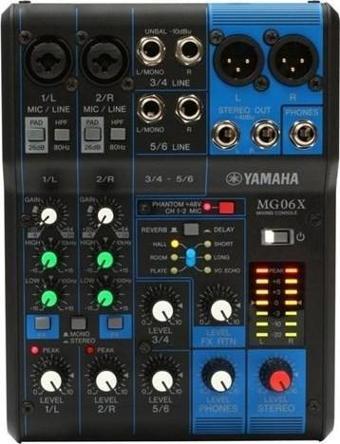 Yamaha MG06X 6 İnput Mixer, Spx Efekt, +48V