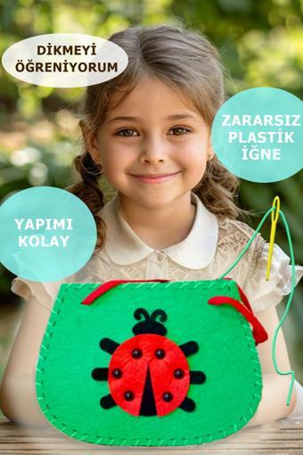 Eğitici geliştirici Kendin yap Keçe Çocuk Çantası