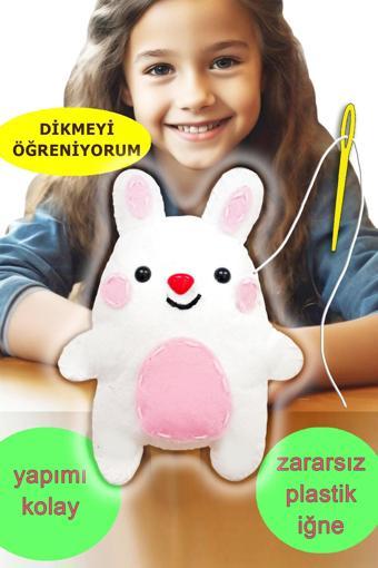 Keçe Oyuncak Dikiş Seti - Küçük Tavşan sanat ve el işi oyuncak
