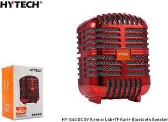 Hytech Hy-S40 Dc 5V Bluetooth Speaker Kırmızı Usb+Tf Kart+
