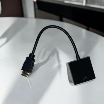 HDMI-VGA Dönüştürücü Kablo HDMI To VGA Siyah Renk