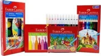 Faber-Castell 4'Lü Boya Seti + Resim Defteri