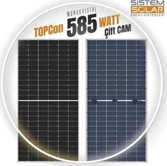 TopCon 585w Watt Güneş Paneli Monokristal 144 Hücre Solar Panel