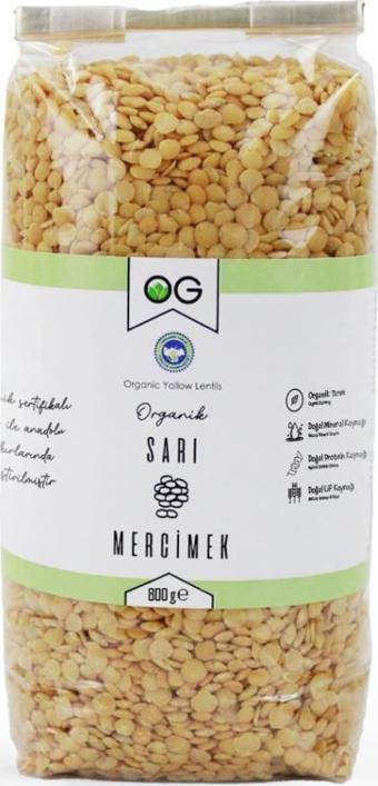 OG Natural Organik Sarı Mercimek 800 Gr +6 Ay