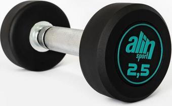 Alinsport 2,5 Kg Profesyonel Dambıl 2,5 Kg Siyah Kauçuk