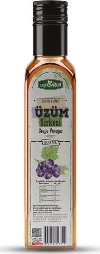 asyavital Asya Vital Üzüm Sirkesi 500 Ml.