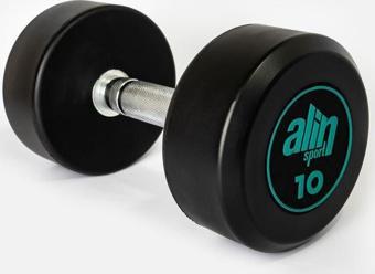 Alinsport 10 Kg 10 Kg Profesyonel Dambıl Kauçuk Dambıl Seti 10 Kg Siyah