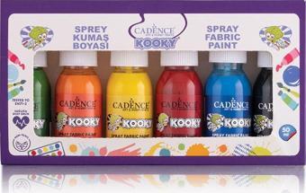 Cadence Kooky Sprey Kumaş Boya 6'lı 50ML