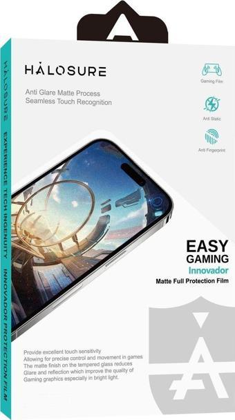 Halosure Iphone 14 Plus/13 Promax Uyumlu 2.5D Anti-Static Matte Cam Ekran Koruyucu Darbe Emici Temperli