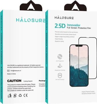 Halosure Iphone 15 Uyumlu 2.5D Anti-Static Hd Cam Ekran Koruyucu Darbe Emici Temperli Kırılmaz
