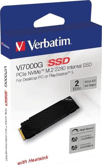 Verbatim Vi7000G 2TB 7400MB-6700MB M.2 NVMe PCIe Gen 4 SSD