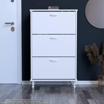Modilayn VARBİ Antre Hol 72 x 119 x 25, 5 cm lik 3 Düşer Kapak 6 Göz Bölmeli AyakkabılıkKapak 4 Göz 