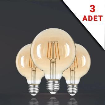 Rustik Led Ampül E27 Duy G95 Glop Model 3 Adet 4 Watt safsaf3adet, one size