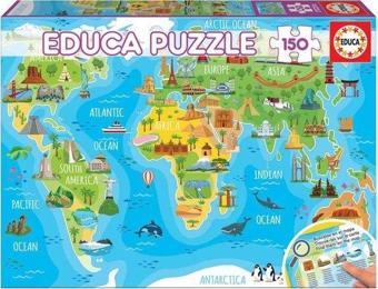 Educa Puzzle 150 Parça Dünya Haritası Anıtı