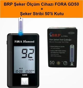 BRP Şeker Ölçüm Cihazı FORA GD50 + Şeker Stribi 50'li Kutu