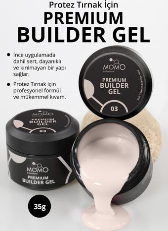 Premium Protez Tırnak Jeli 03, Sütlü Bej, 35 gr