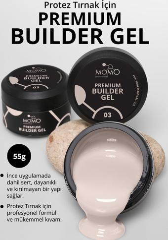 Premium Protez Tırnak Jeli 03, Sütlü Bej, 55 gr