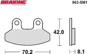 Brakıng Fren Balatası 963sm1 Sym Joyrıde 200 İ [07-09] Joyrıde Evo 200i 09-16 Ön Yarı Metal 234