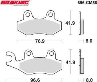 Brakıng Fren Balatası Sinter 696cm56 Trıumph Tıger 1200 Xc Sprınt 1050 Arka 247