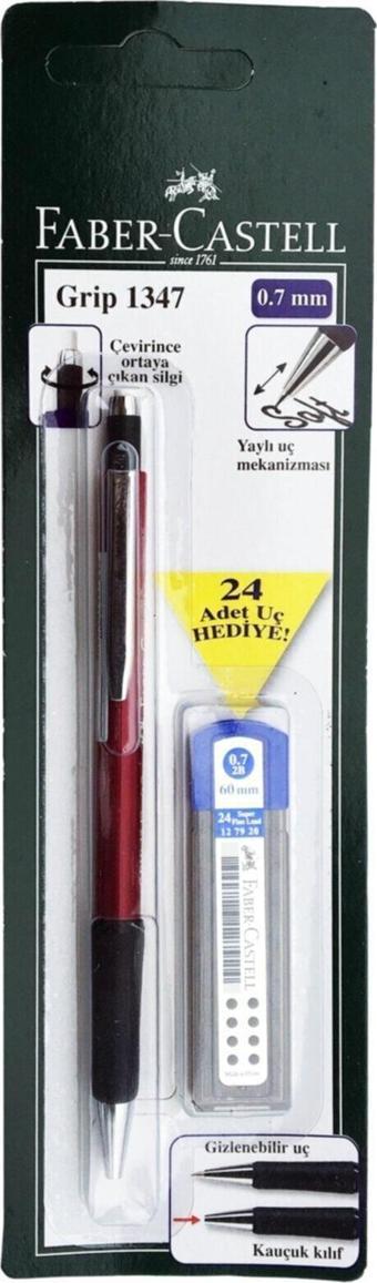 Faber-Castell Grip 1347 Bordo 0,7 Versatil Kalem