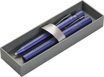 Faber-Castell Hediye Seti Grip 2011 Dolma Kalem Ve Tükenmez Kalem Seti - Mavi