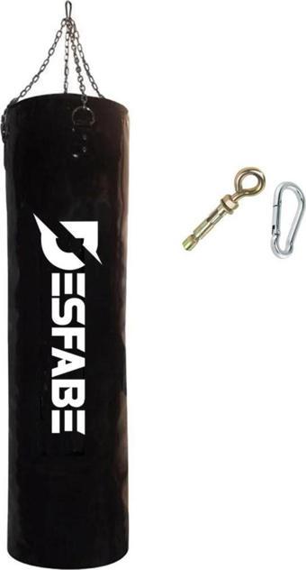 Desfabe Boxing Star 120X32 Cm Zincirli Boks Kum Torbası Siyah Askı Aparatı