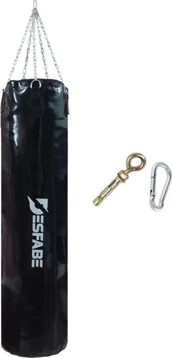 Desfabe Boxing Star 150X38 Cm Zincirli Boks Kum Torbası Siyah Askı Aparatı