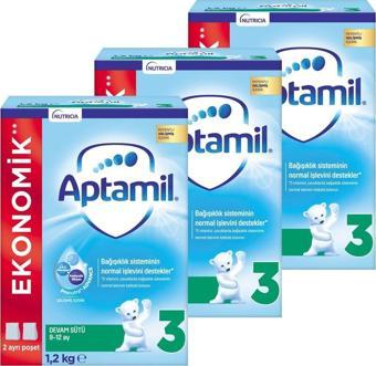 Aptamil 3 Devam Sütü Yeni Formül 1200 gr x 3 Adet