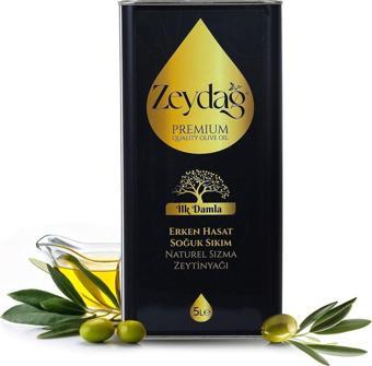 Zeydağ İlk Damla 5 Lt Erken Hasat Soğuk Sıkım Naturel Sızma Zeytinyağı