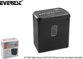 Everest JP-716C Kağıt Kesme 329-155-332mm Cross Cut Paper Shredder